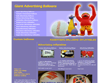 Tablet Screenshot of giantadvertisingballoons.com